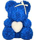 Pearled Heart Rose Bear