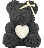 Pearled Heart Rose Bear