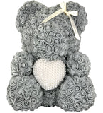 Pearled Heart Rose Bear