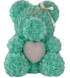 Pearled Heart Rose Bear
