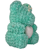 Pearled Heart Rose Bear